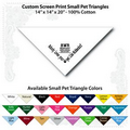 14"x14"x20" White Custom Printed Imported 100% Cotton Pet Bandanna